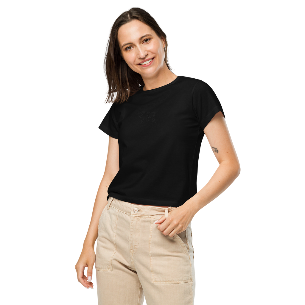 World Outline Women’s Cropped T-Shirt