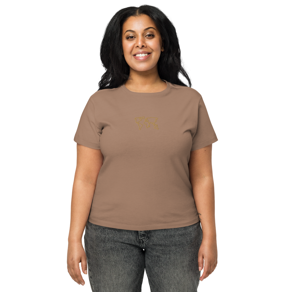 World Outline Women’s Cropped T-Shirt