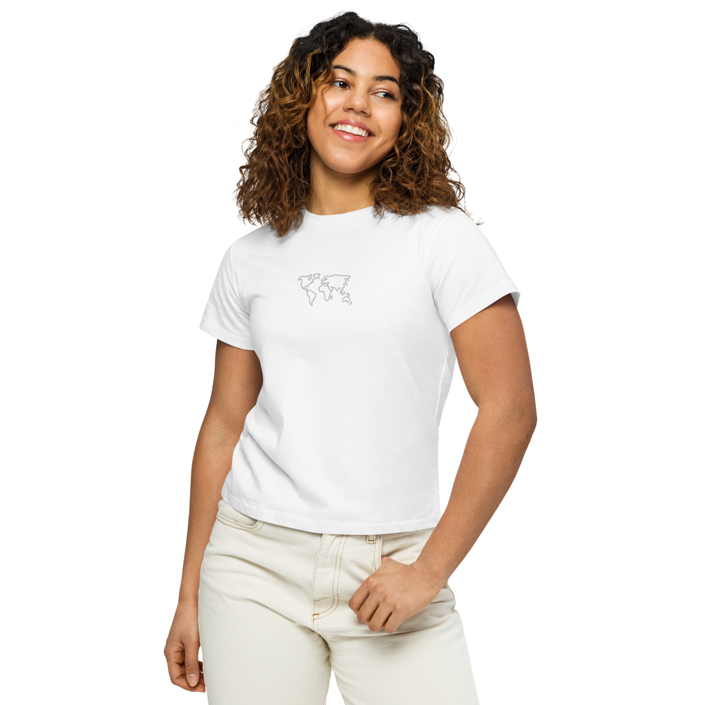 World Outline Women’s Cropped T-Shirt